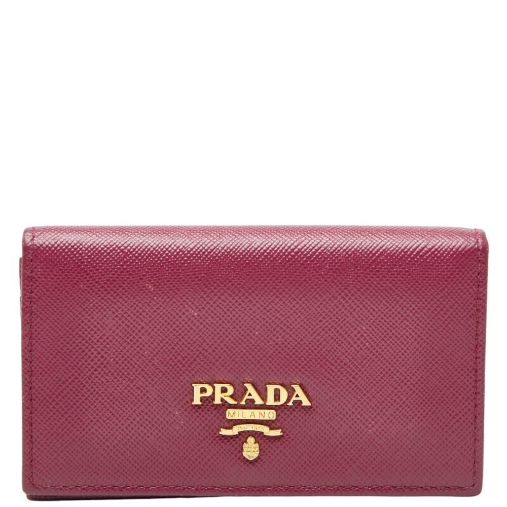 Prada coin case Wallet pass purple Saffiano leather